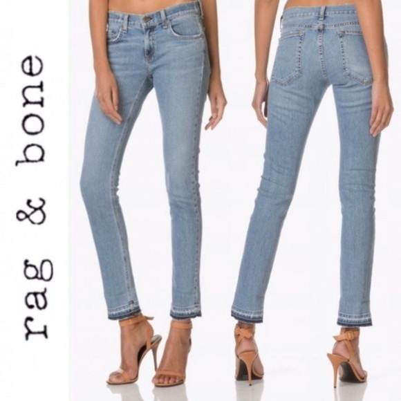Rag & Bone Dre Raw Hem Skinny Jeans in Couleur - Picture 1 of 10